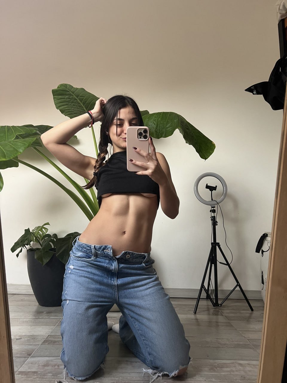 Athletic brunette gym-style creator photo
